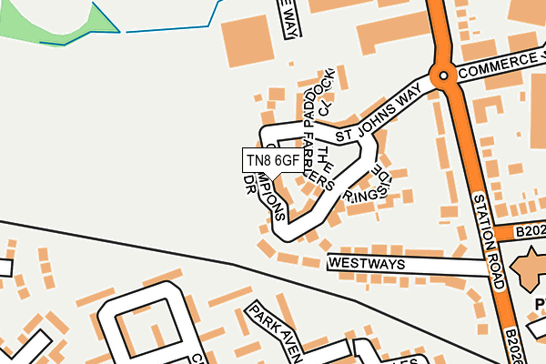 TN8 6GF map - OS OpenMap – Local (Ordnance Survey) TN8 6GF map - OS OpenMap – Local (Ordnance Survey)