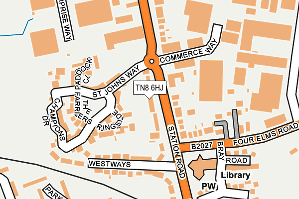 TN8 6HJ map - OS OpenMap – Local (Ordnance Survey) TN8 6HJ map - OS OpenMap – Local (Ordnance Survey)