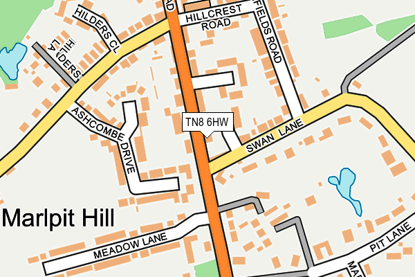 TN8 6HW map - OS OpenMap – Local (Ordnance Survey) TN8 6HW map - OS OpenMap – Local (Ordnance Survey)