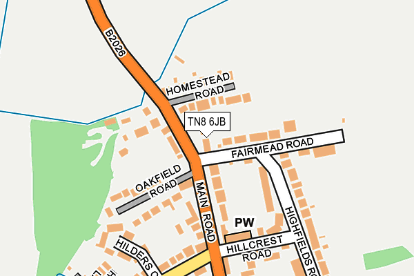 TN8 6JB map - OS OpenMap – Local (Ordnance Survey) TN8 6JB map - OS OpenMap – Local (Ordnance Survey)