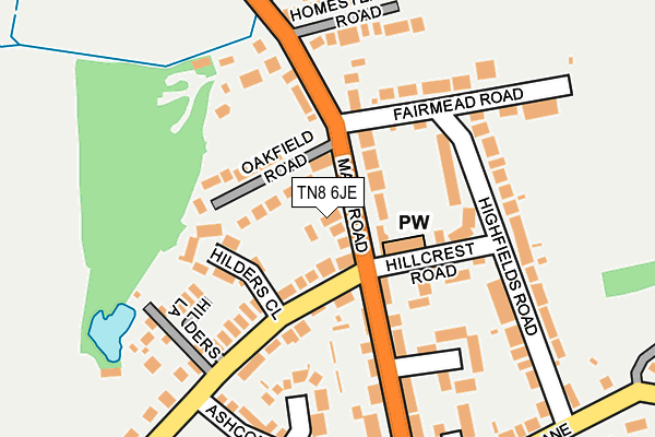 TN8 6JE map - OS OpenMap – Local (Ordnance Survey)