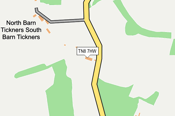 TN8 7HW map - OS OpenMap – Local (Ordnance Survey) TN8 7HW map - OS OpenMap – Local (Ordnance Survey)
