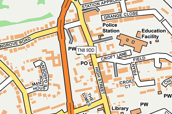 TN8 9DD map - OS OpenMap – Local (Ordnance Survey) TN8 9DD map - OS OpenMap – Local (Ordnance Survey)
