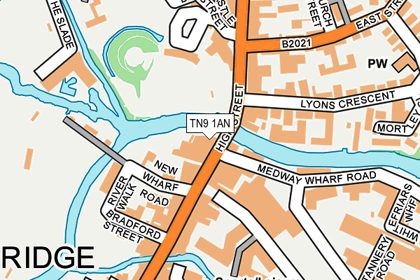 TN9 1AN map - OS OpenMap – Local (Ordnance Survey)