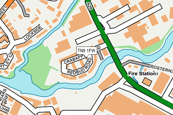 TN9 1FW map - OS OpenMap – Local (Ordnance Survey) TN9 1FW map - OS OpenMap – Local (Ordnance Survey)
