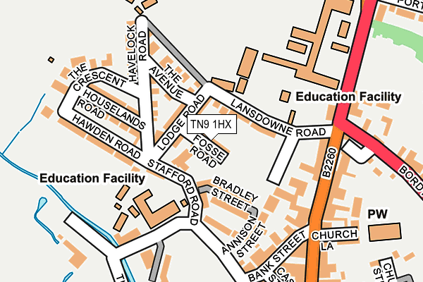 TN9 1HX map - OS OpenMap – Local (Ordnance Survey) TN9 1HX map - OS OpenMap – Local (Ordnance Survey)