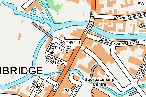 TN9 1JU map - OS OpenMap – Local (Ordnance Survey) TN9 1JU map - OS OpenMap – Local (Ordnance Survey)