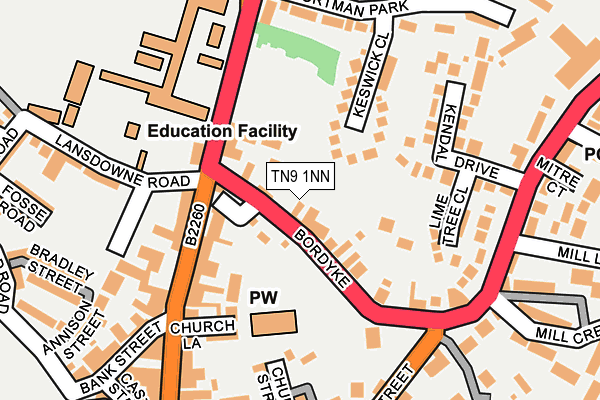 TN9 1NN map - OS OpenMap – Local (Ordnance Survey) TN9 1NN map - OS OpenMap – Local (Ordnance Survey)