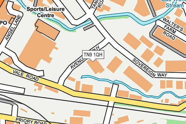 TN9 1QH map - OS OpenMap – Local (Ordnance Survey) TN9 1QH map - OS OpenMap – Local (Ordnance Survey)