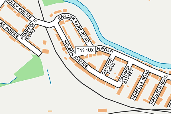 TN9 1UX map - OS OpenMap – Local (Ordnance Survey) TN9 1UX map - OS OpenMap – Local (Ordnance Survey)