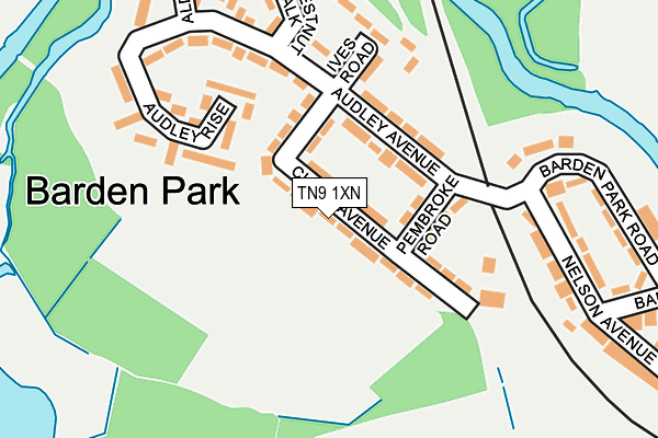 TN9 1XN map - OS OpenMap – Local (Ordnance Survey)