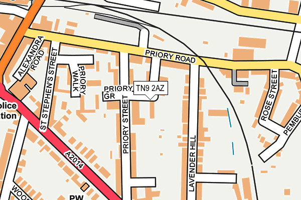 TN9 2AZ map - OS OpenMap – Local (Ordnance Survey) TN9 2AZ map - OS OpenMap – Local (Ordnance Survey)