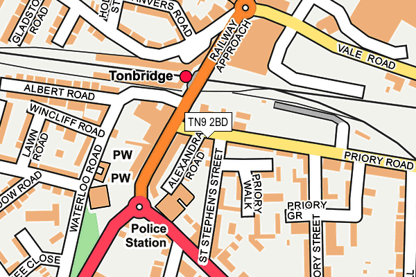 TN9 2BD map - OS OpenMap – Local (Ordnance Survey)