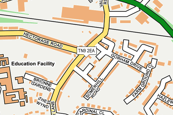 TN9 2EA map - OS OpenMap – Local (Ordnance Survey) TN9 2EA map - OS OpenMap – Local (Ordnance Survey)