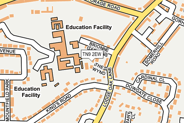 TN9 2EW map - OS OpenMap – Local (Ordnance Survey) TN9 2EW map - OS OpenMap – Local (Ordnance Survey)
