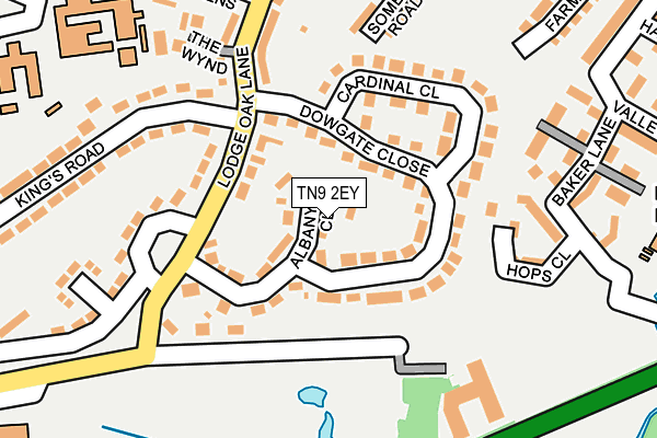 TN9 2EY map - OS OpenMap – Local (Ordnance Survey) TN9 2EY map - OS OpenMap – Local (Ordnance Survey)