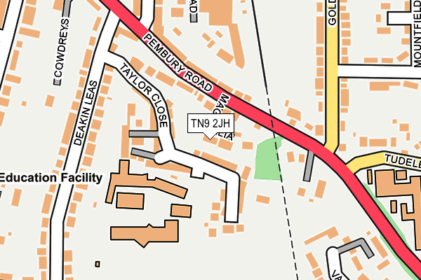 TN9 2JH map - OS OpenMap – Local (Ordnance Survey) TN9 2JH map - OS OpenMap – Local (Ordnance Survey)