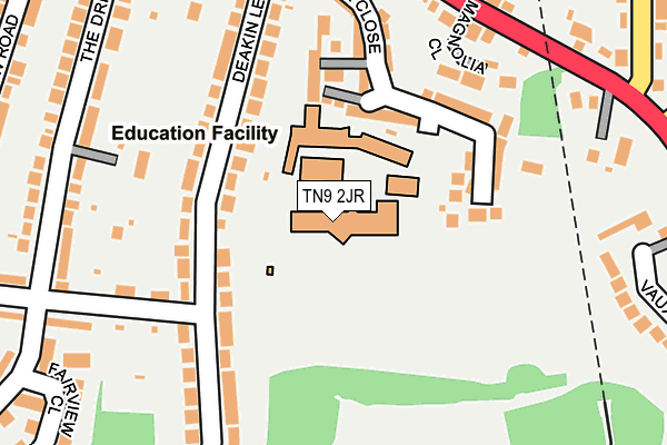 TN9 2JR map - OS OpenMap – Local (Ordnance Survey) TN9 2JR map - OS OpenMap – Local (Ordnance Survey)