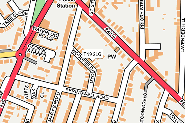 TN9 2LG map - OS OpenMap – Local (Ordnance Survey) TN9 2LG map - OS OpenMap – Local (Ordnance Survey)