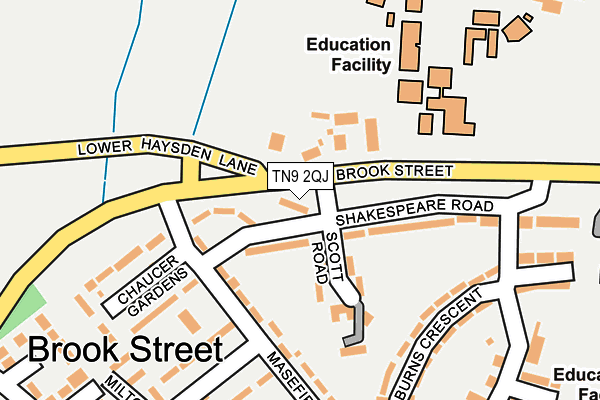 TN9 2QJ map - OS OpenMap – Local (Ordnance Survey) TN9 2QJ map - OS OpenMap – Local (Ordnance Survey)