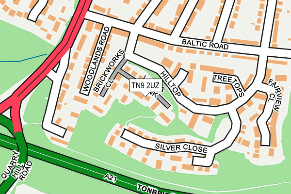 TN9 2UZ map - OS OpenMap – Local (Ordnance Survey) TN9 2UZ map - OS OpenMap – Local (Ordnance Survey)