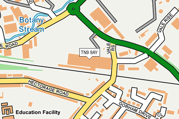 TN9 9AY map - OS OpenMap – Local (Ordnance Survey) TN9 9AY map - OS OpenMap – Local (Ordnance Survey)