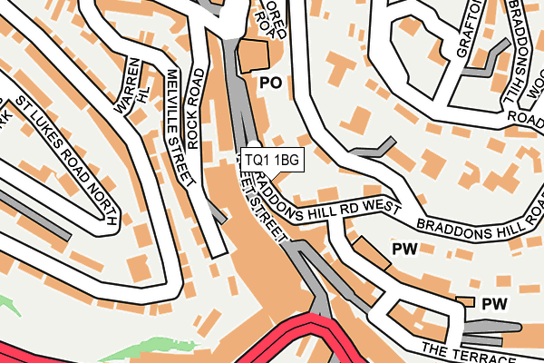TQ1 1BG map - OS OpenMap – Local (Ordnance Survey) TQ1 1BG map - OS OpenMap – Local (Ordnance Survey)