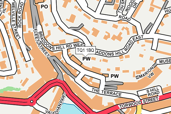 TQ1 1BQ map - OS OpenMap – Local (Ordnance Survey) TQ1 1BQ map - OS OpenMap – Local (Ordnance Survey)