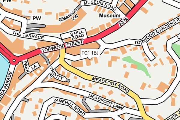 TQ1 1EJ map - OS OpenMap – Local (Ordnance Survey) TQ1 1EJ map - OS OpenMap – Local (Ordnance Survey)