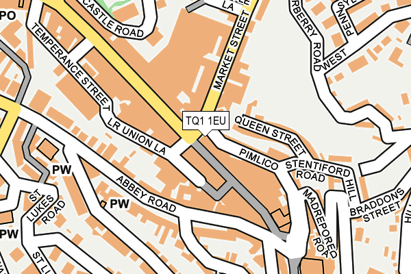 TQ1 1EU map - OS OpenMap – Local (Ordnance Survey) TQ1 1EU map - OS OpenMap – Local (Ordnance Survey)