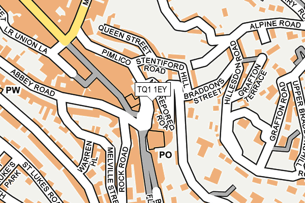 TQ1 1EY map - OS OpenMap – Local (Ordnance Survey) TQ1 1EY map - OS OpenMap – Local (Ordnance Survey)