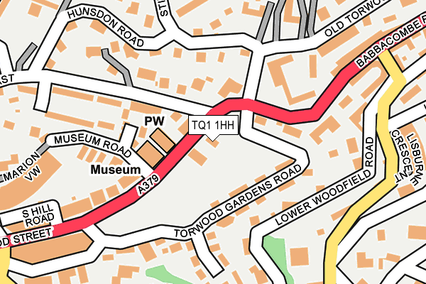 TQ1 1HH map - OS OpenMap – Local (Ordnance Survey) TQ1 1HH map - OS OpenMap – Local (Ordnance Survey)