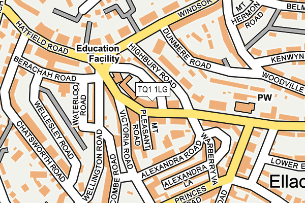 TQ1 1LG map - OS OpenMap – Local (Ordnance Survey)