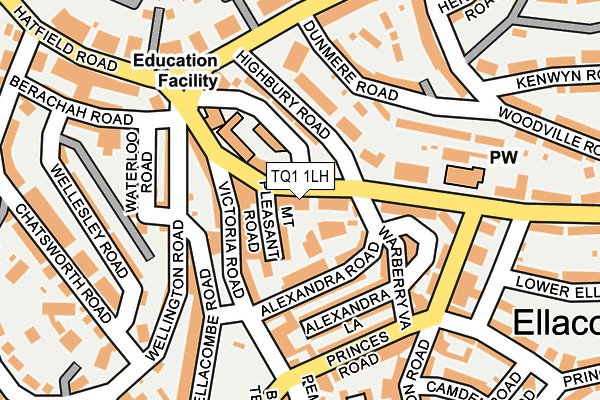 TQ1 1LH map - OS OpenMap – Local (Ordnance Survey)