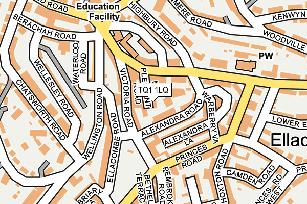 TQ1 1LQ map - OS OpenMap – Local (Ordnance Survey)