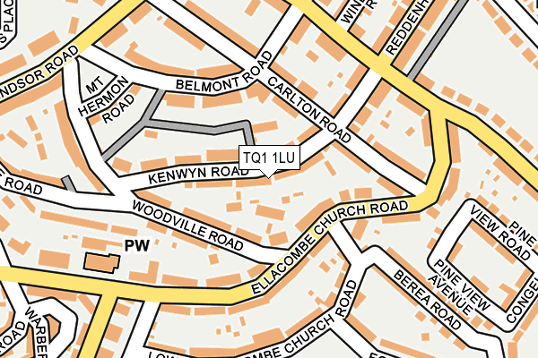 TQ1 1LU map - OS OpenMap – Local (Ordnance Survey) TQ1 1LU map - OS OpenMap – Local (Ordnance Survey)