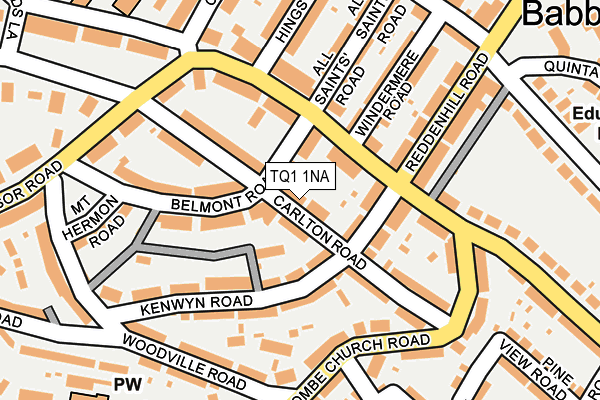TQ1 1NA map - OS OpenMap – Local (Ordnance Survey)