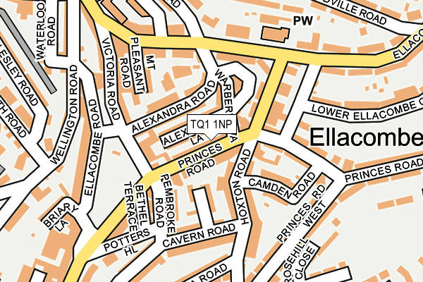 TQ1 1NP map - OS OpenMap – Local (Ordnance Survey)