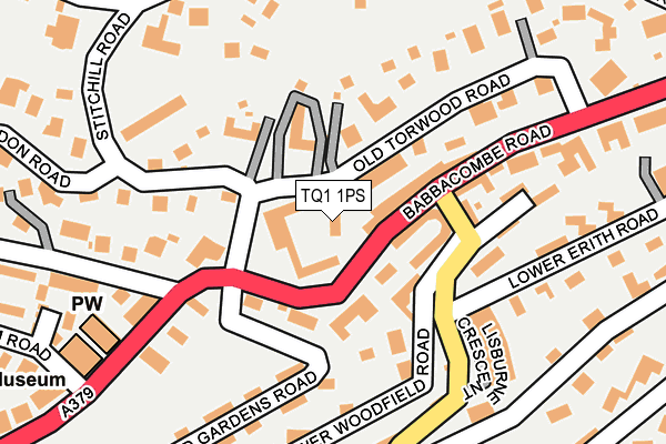 TQ1 1PS map - OS OpenMap – Local (Ordnance Survey) TQ1 1PS map - OS OpenMap – Local (Ordnance Survey)