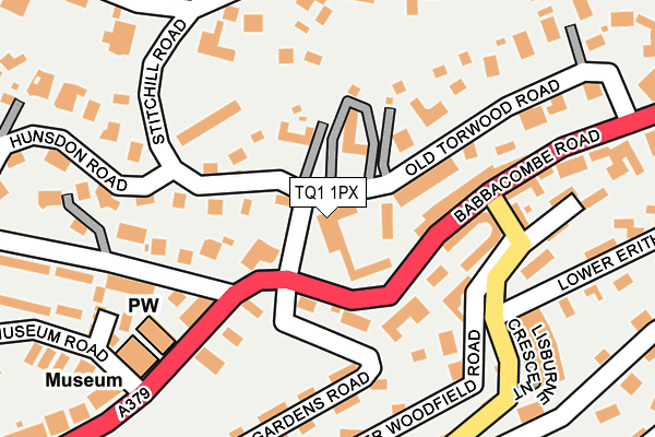 TQ1 1PX map - OS OpenMap – Local (Ordnance Survey) TQ1 1PX map - OS OpenMap – Local (Ordnance Survey)