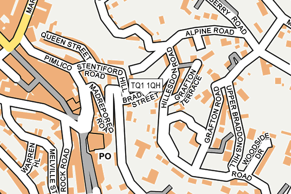 TQ1 1QH map - OS OpenMap – Local (Ordnance Survey) TQ1 1QH map - OS OpenMap – Local (Ordnance Survey)