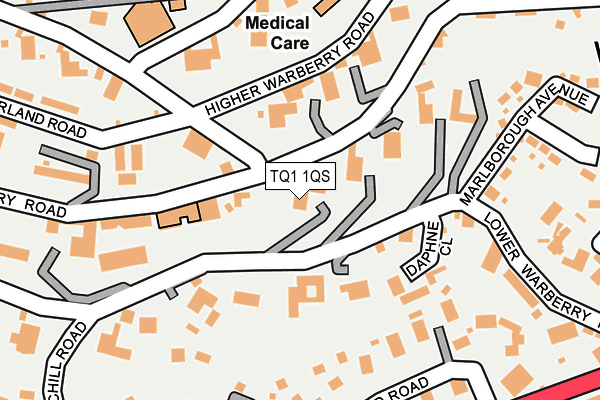 TQ1 1QS map - OS OpenMap – Local (Ordnance Survey) TQ1 1QS map - OS OpenMap – Local (Ordnance Survey)