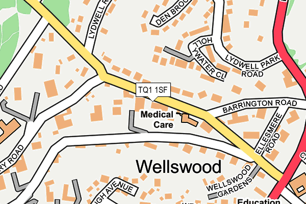 TQ1 1SF map - OS OpenMap – Local (Ordnance Survey) TQ1 1SF map - OS OpenMap – Local (Ordnance Survey)