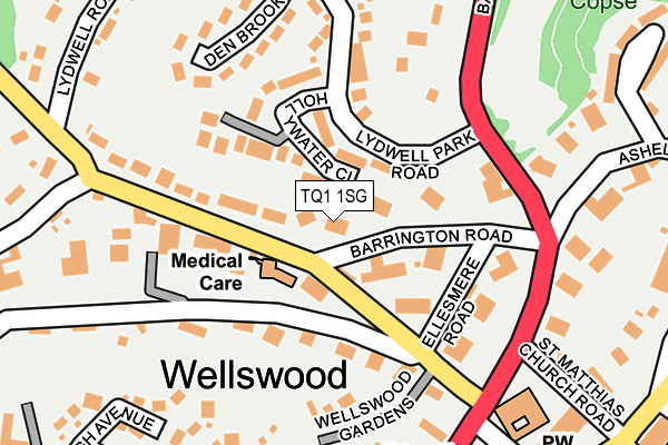 TQ1 1SG map - OS OpenMap – Local (Ordnance Survey) TQ1 1SG map - OS OpenMap – Local (Ordnance Survey)