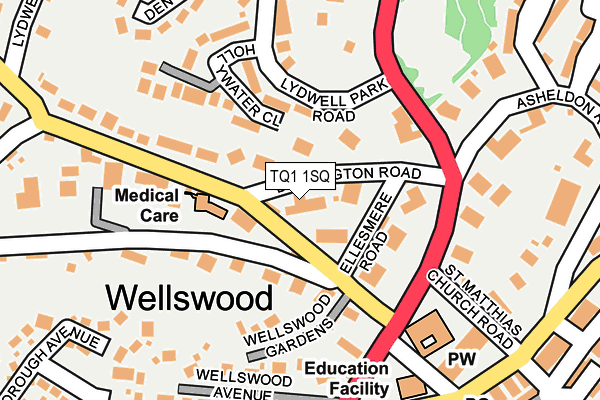 TQ1 1SQ map - OS OpenMap – Local (Ordnance Survey)
