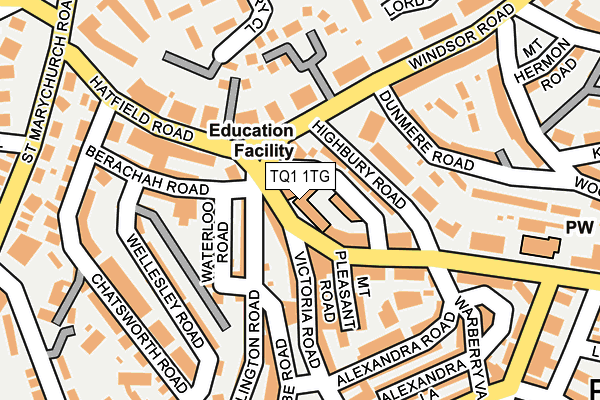 TQ1 1TG map - OS OpenMap – Local (Ordnance Survey) TQ1 1TG map - OS OpenMap – Local (Ordnance Survey)