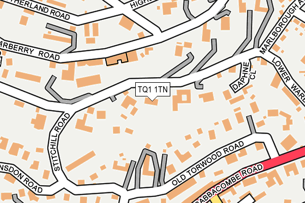 TQ1 1TN map - OS OpenMap – Local (Ordnance Survey) TQ1 1TN map - OS OpenMap – Local (Ordnance Survey)