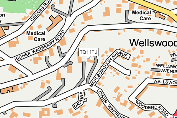 TQ1 1TU map - OS OpenMap – Local (Ordnance Survey)