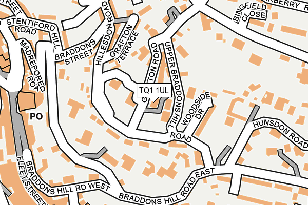 TQ1 1UL map - OS OpenMap – Local (Ordnance Survey)