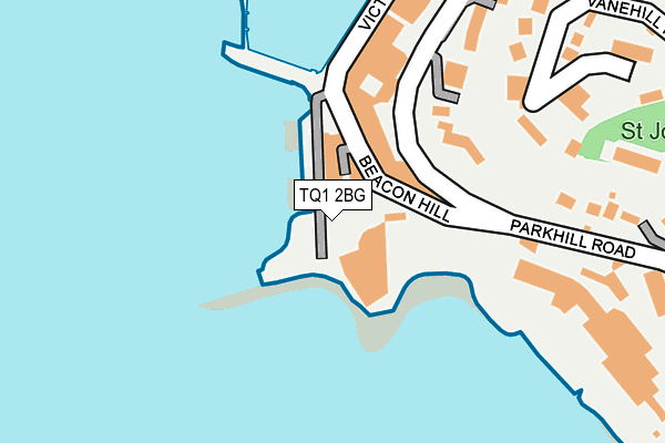 TQ1 2BG map - OS OpenMap – Local (Ordnance Survey) TQ1 2BG map - OS OpenMap – Local (Ordnance Survey)